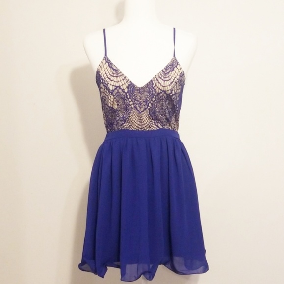 PARVENUE cobalt blue dress - Picture 1 of 7